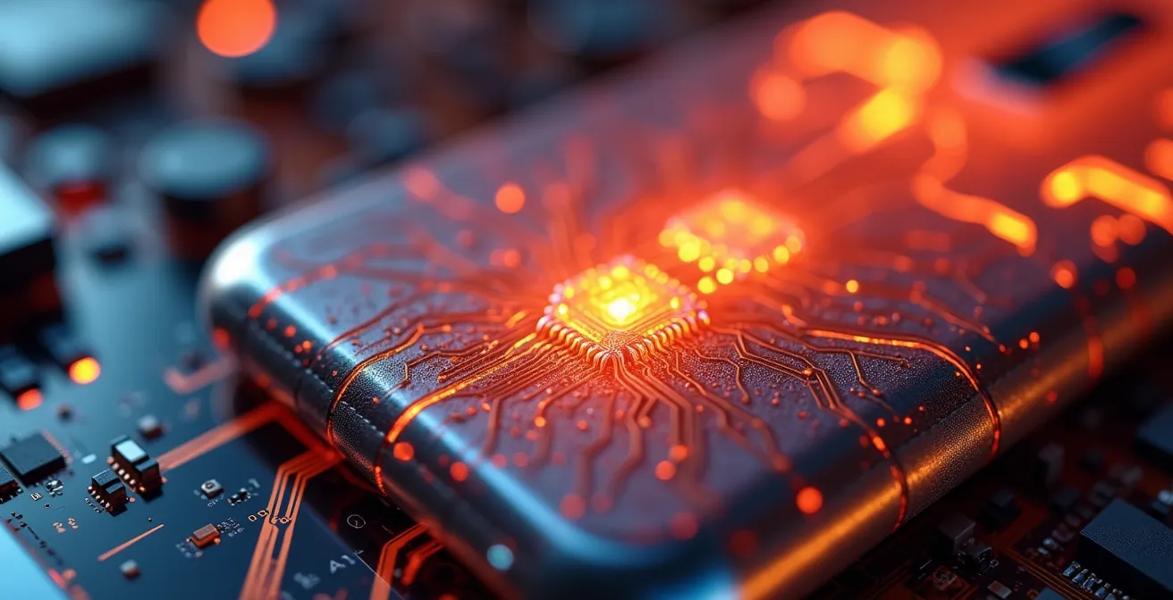 Visualización del calor generado por el procesador durante uso de realidad aumentada