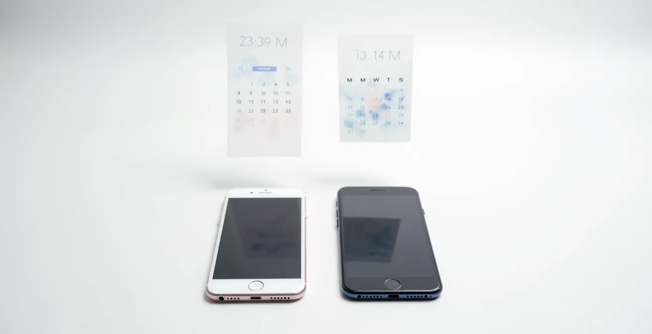 Comparación visual de años de actualización entre Samsung y Xiaomi