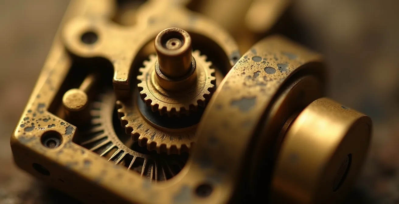 Composición minimalista de seguridad física con documentos de respaldo