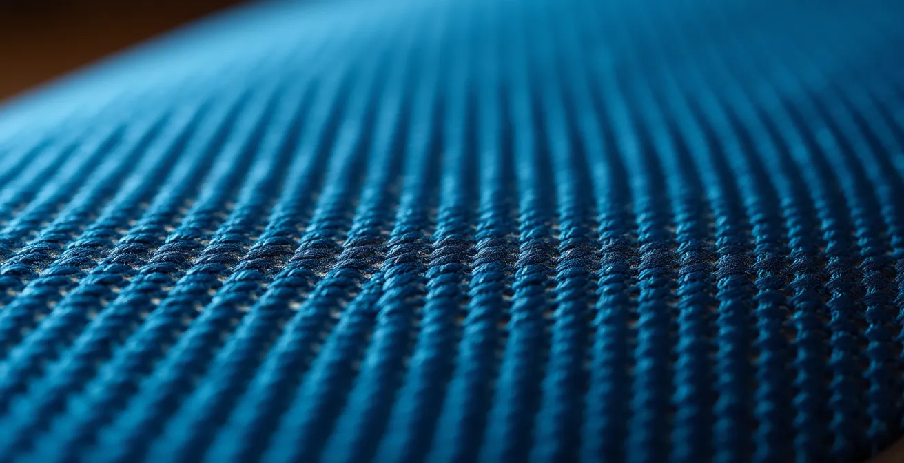 Vista macro de altavoz con textura de tela en ambiente nocturno suave