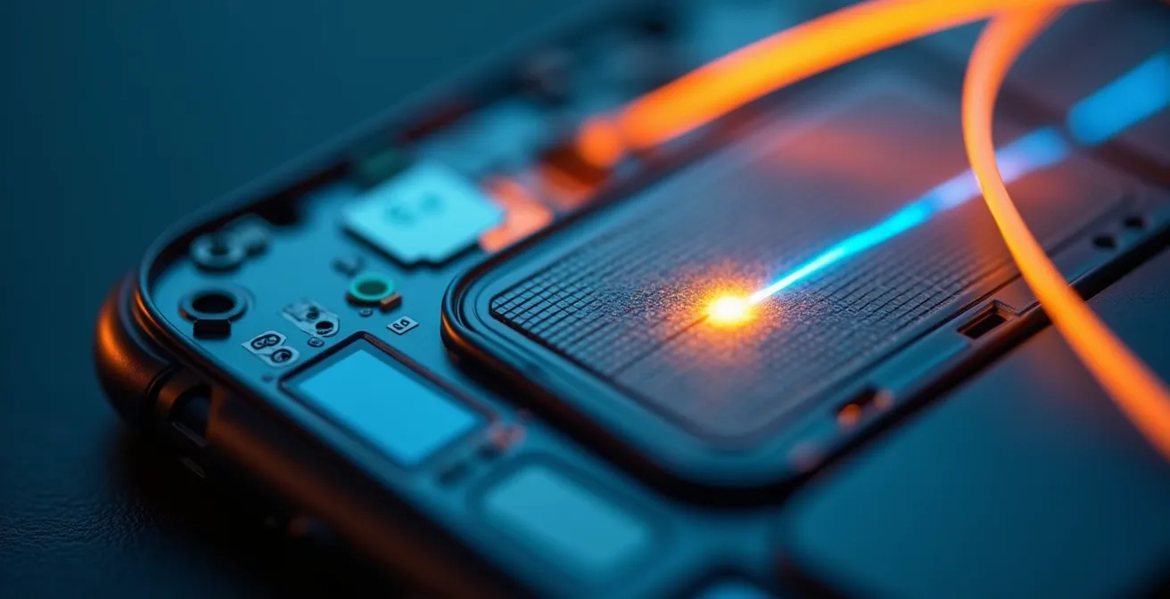 Smartphone mostrando indicadores de batería con conexión dual 5G NSA y 4G