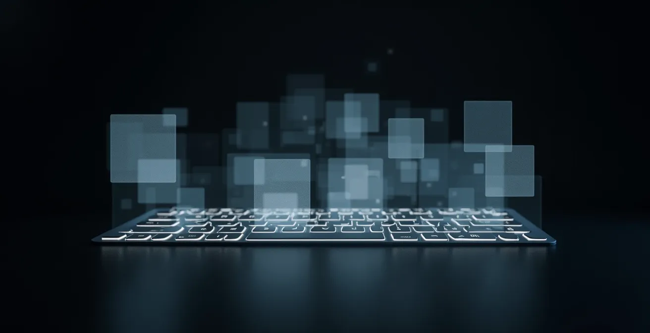 Vista simbólica de elementos de interfaz que causan quemado en pantallas AMOLED