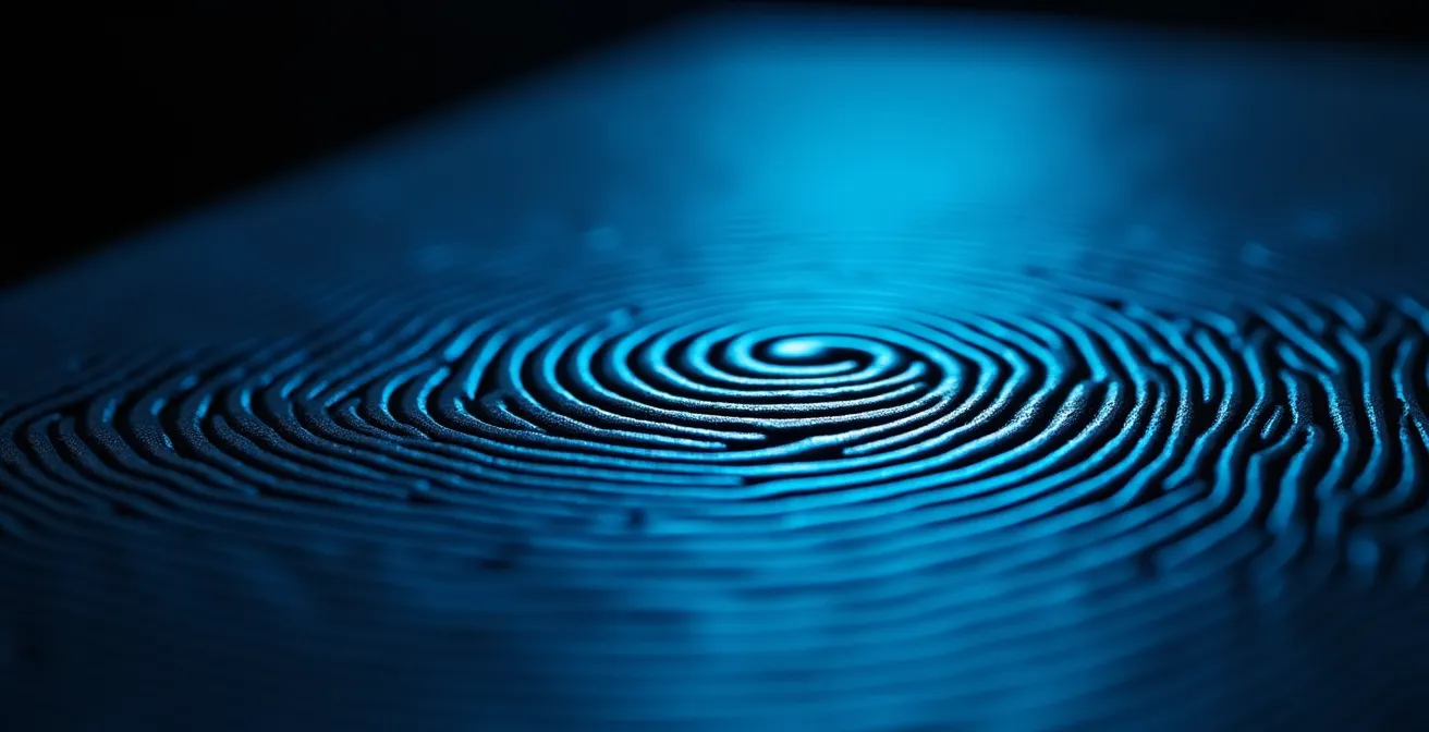 Representación visual de la seguridad biométrica en aplicaciones bancarias