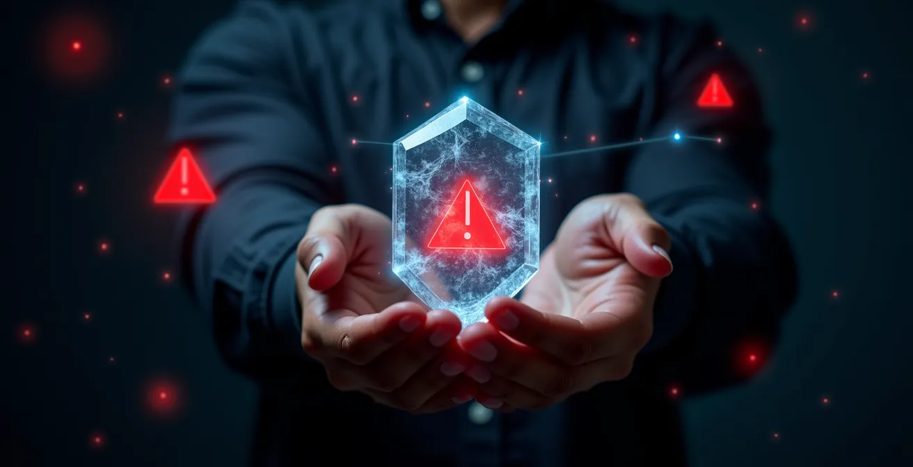 Representación visual abstracta de seguridad en conexiones inalámbricas