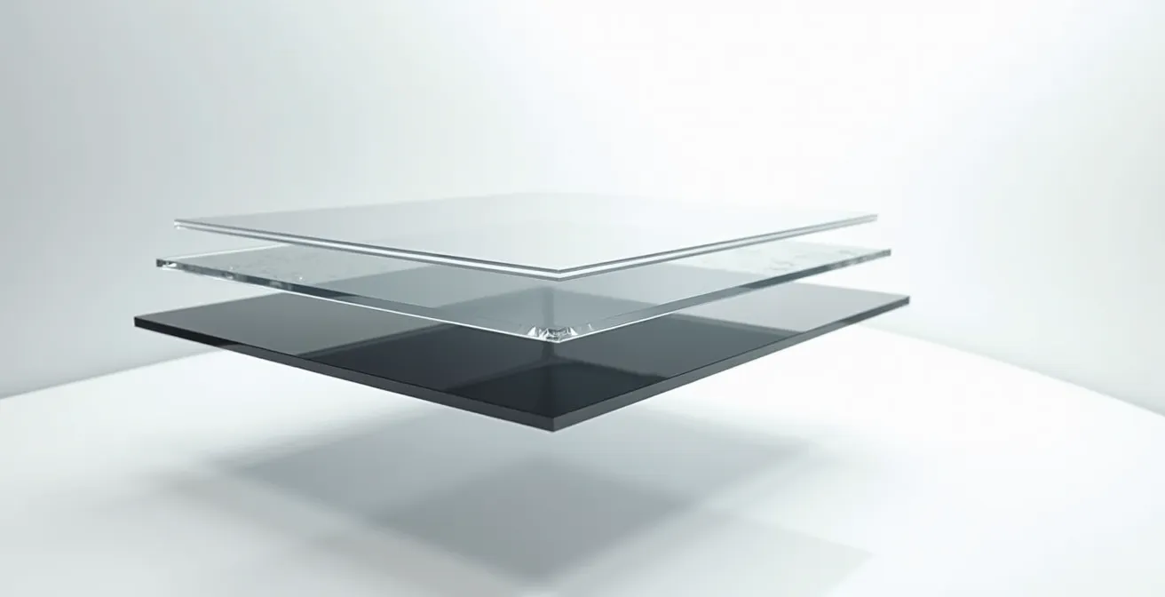 Representación visual de capas de seguridad en dispositivo móvil